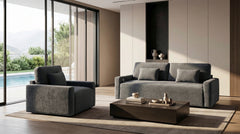 Cumulus Gray Convertible Sleeper Chair With Charging Ports - Ornate Home