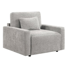 Cumulus Gray Convertible Sleeper Chair With Charging Ports - Ornate Home