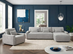 Cumulus Gray Convertible Sleeper Chair With Charging Ports - Ornate Home