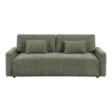 Cumulus Green Convertible Queen Sleeper Sofa With Charging Ports - Ornate Home