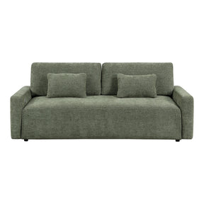 Cumulus Green Convertible Queen Sleeper Sofa With Charging Ports - Ornate Home