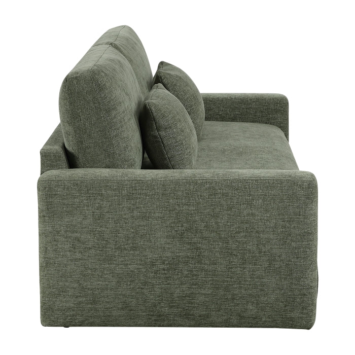 Cumulus Green Convertible Queen Sleeper Sofa With Charging Ports - Ornate Home