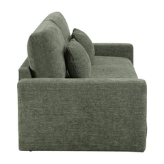 Cumulus Green Convertible Queen Sleeper Sofa With Charging Ports - Ornate Home