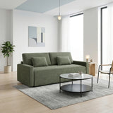 Cumulus Green Convertible Queen Sleeper Sofa With Charging Ports - Ornate Home