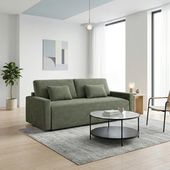 Cumulus Green Convertible Queen Sleeper Sofa With Charging Ports - Ornate Home