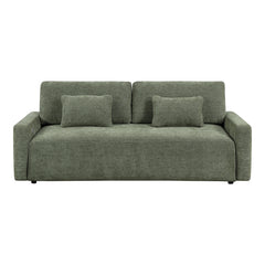 Cumulus Green Convertible Queen Sleeper Sofa With Charging Ports