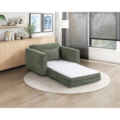 Cumulus Green Convertible Sleeper Chair With Charging Ports - Ornate Home