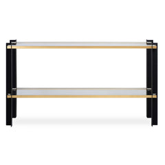 Cunene Black/Gold Contemporary Console Table - Ornate Home
