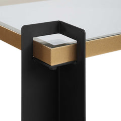 Cunene Black/Gold Contemporary Console Table - Ornate Home