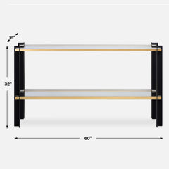 Cunene Black/Gold Contemporary Console Table - Ornate Home