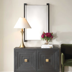 Cunene Black Industrial Wall Mirror - Ornate Home