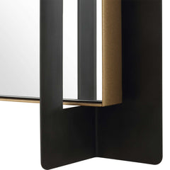Cunene Black Industrial Wall Mirror - Ornate Home