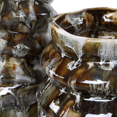 Cuoco Glazed Brown Vases (Set of 2) - Ornate Home