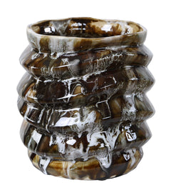 Cuoco Glazed Brown Vases (Set of 2) - Ornate Home