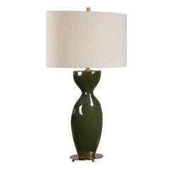 Curhan Green Glaze Table Lamp - Ornate Home