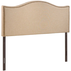 Curl Cafe Nailhead Upholstered Queen Headboard - Ornate Home