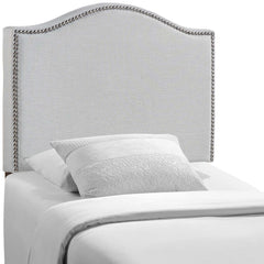 Curl Sky Gray Nailhead Upholstered Twin Headboard - Ornate Home