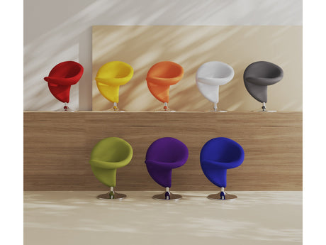 Curl Swivel Accent Chair in Multi Colors (Set of 8) - Ornate Home