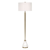Curran Brass/White Tapered Metal Floor Lamp - Ornate Home