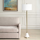 Curran Brass/White Tapered Metal Floor Lamp - Ornate Home