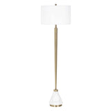 Curran Brass/White Tapered Metal Floor Lamp - Ornate Home