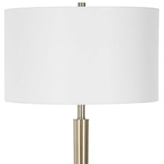 Curran Brass/White Tapered Metal Floor Lamp - Ornate Home