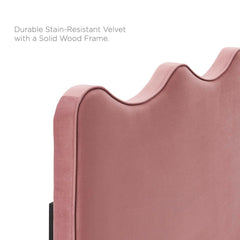 Current Dusty Rose Performance Velvet Full Platform Bed - Ornate Home