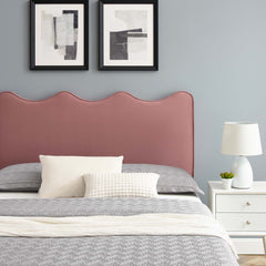 Current Dusty Rose Performance Velvet Queen Platform Bed - 84.5x63.5" - Ornate Home
