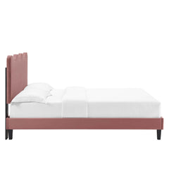 Current Dusty Rose Performance Velvet Twin Platform Bed - Ornate Home