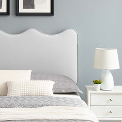 Current Light Gray Performance Velvet Twin Platform Bed - Ornate Home