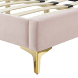 Current Pink Performance Velvet Full Platform Bed - 84x61.5" - Ornate Home
