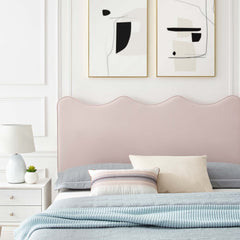 Current Pink Performance Velvet Queen Platform Bed - 85x79" - Ornate Home