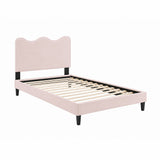Current Pink Performance Velvet Twin Platform Bed - 80x41.5" - Ornate Home
