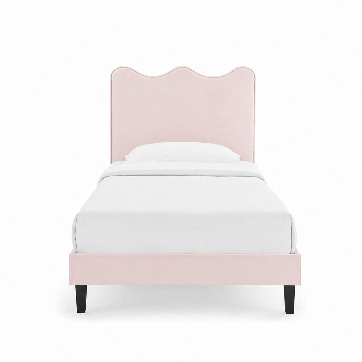 Current Pink Performance Velvet Twin Platform Bed - 80x41.5" - Ornate Home