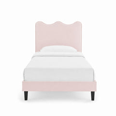 Current Pink Performance Velvet Twin Platform Bed - 80x41.5" - Ornate Home