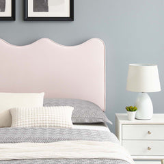Current Pink Performance Velvet Twin Platform Bed - 80x41.5" - Ornate Home