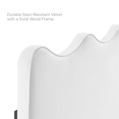 Current White Performance Velvet Queen Platform Bed - 85x79" - Ornate Home