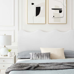 Current White Performance Velvet Queen Platform Bed - 85x79" - Ornate Home