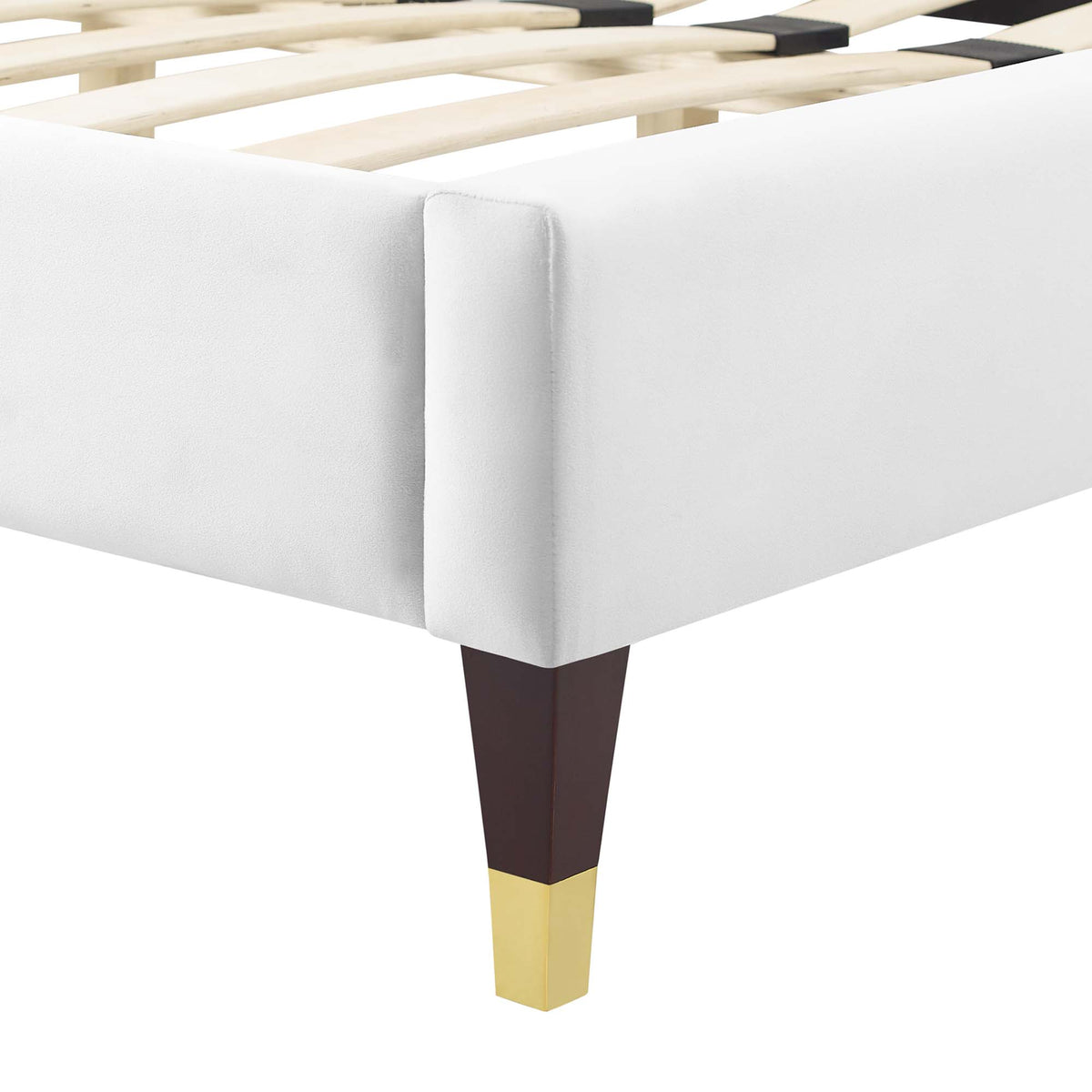 Current White Performance Velvet Queen Platform Bed - 89.5x63.5" - Ornate Home