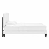 Current White Performance Velvet Twin Platform Bed - Ornate Home