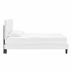 Current White Performance Velvet Twin Platform Bed - Ornate Home