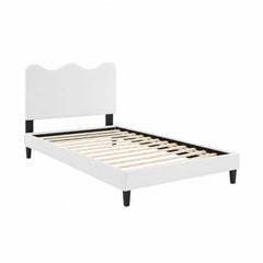Current White Performance Velvet Twin Platform Bed - Ornate Home