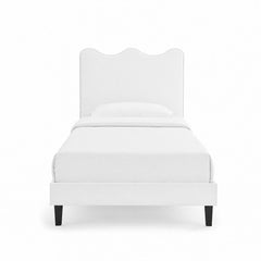Current White Performance Velvet Twin Platform Bed - Ornate Home