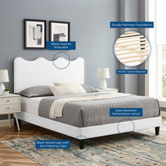 Current White Performance Velvet Twin Platform Bed - Ornate Home