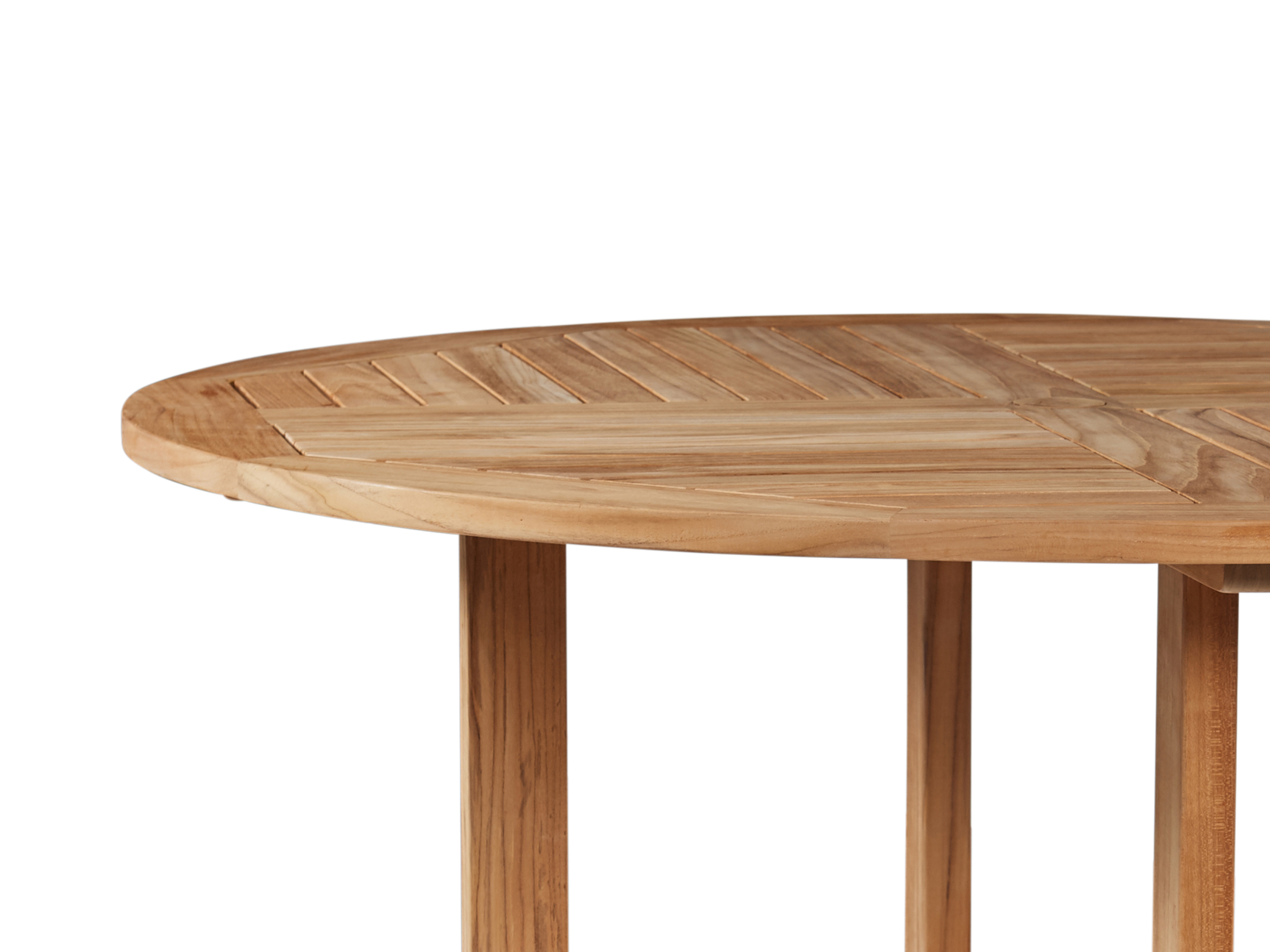 Curtis 47.25-inch Round Teak Outdoor Dining Table with Umbrella Hole - Ornate Home