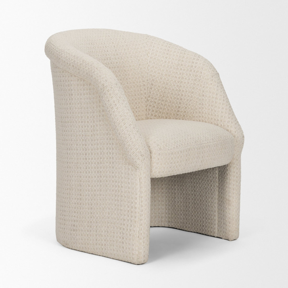 Curtis Cream Barrel Back Dining Arm Chair - Ornate Home