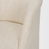 Curtis Cream Barrel Back Dining Arm Chair - Ornate Home