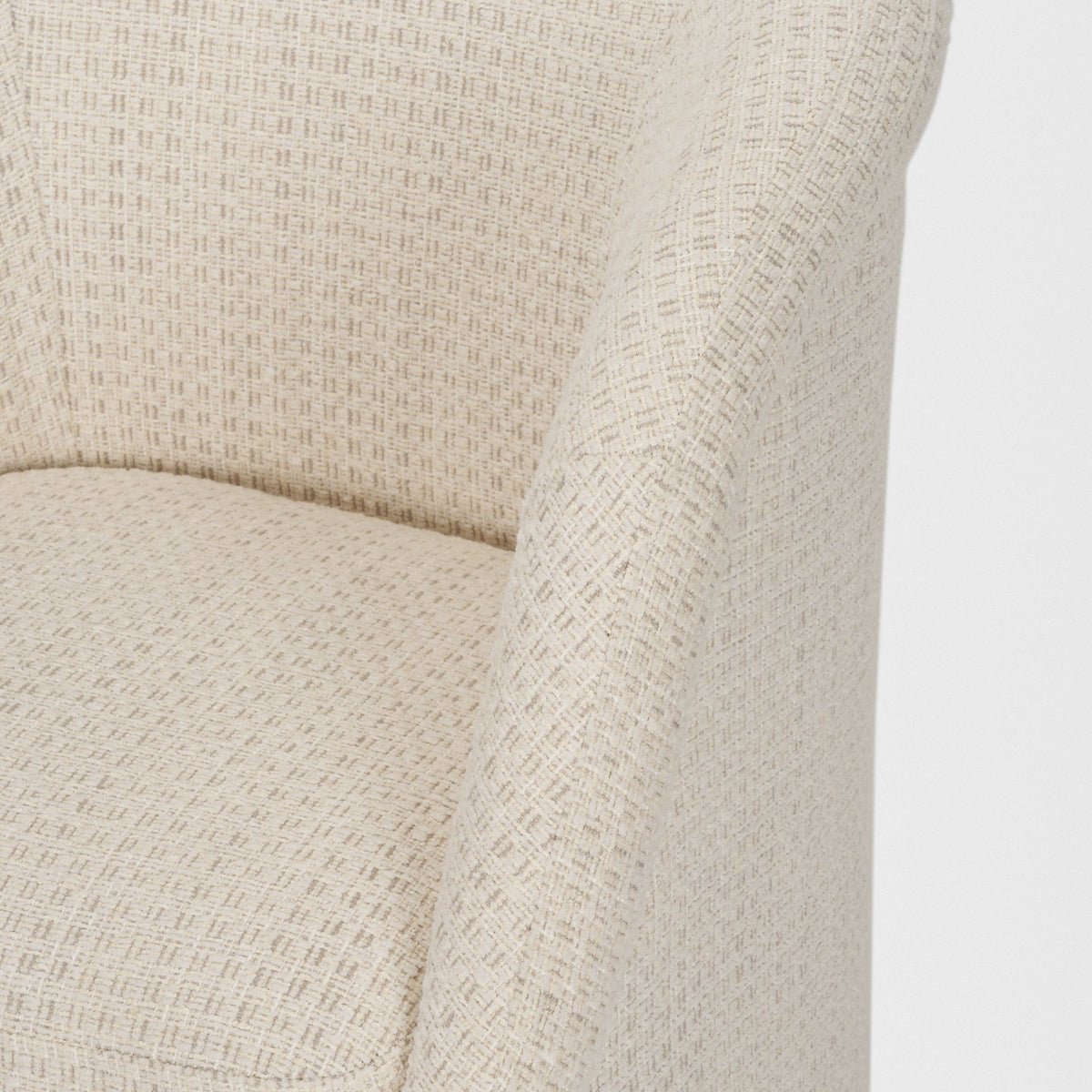 Curtis Cream Barrel Back Dining Arm Chair - Ornate Home