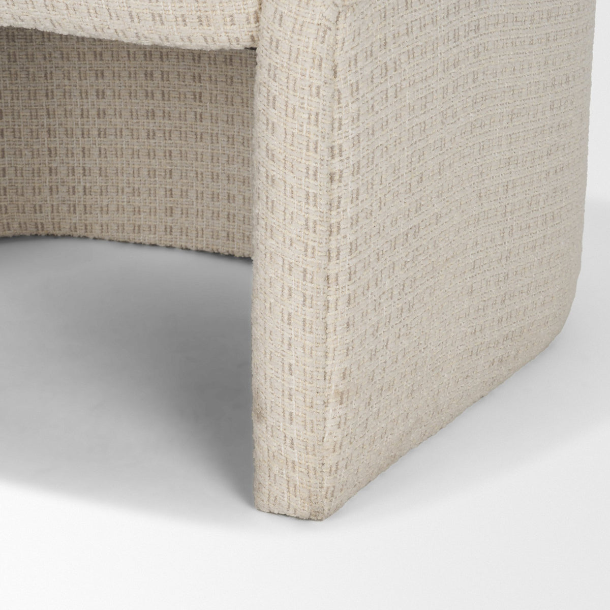 Curtis Cream Barrel Back Dining Arm Chair - Ornate Home
