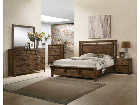 Curtis Weathered Wood Panel Bedroom Set - Ornate Home